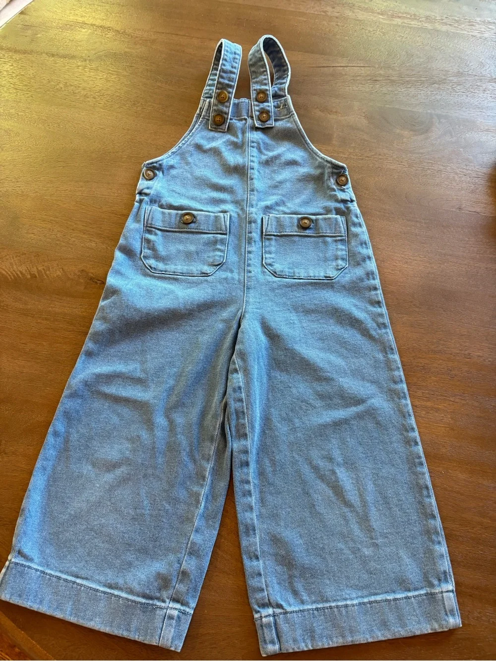 Hanna Andersson Denim Wide Leg Overalls